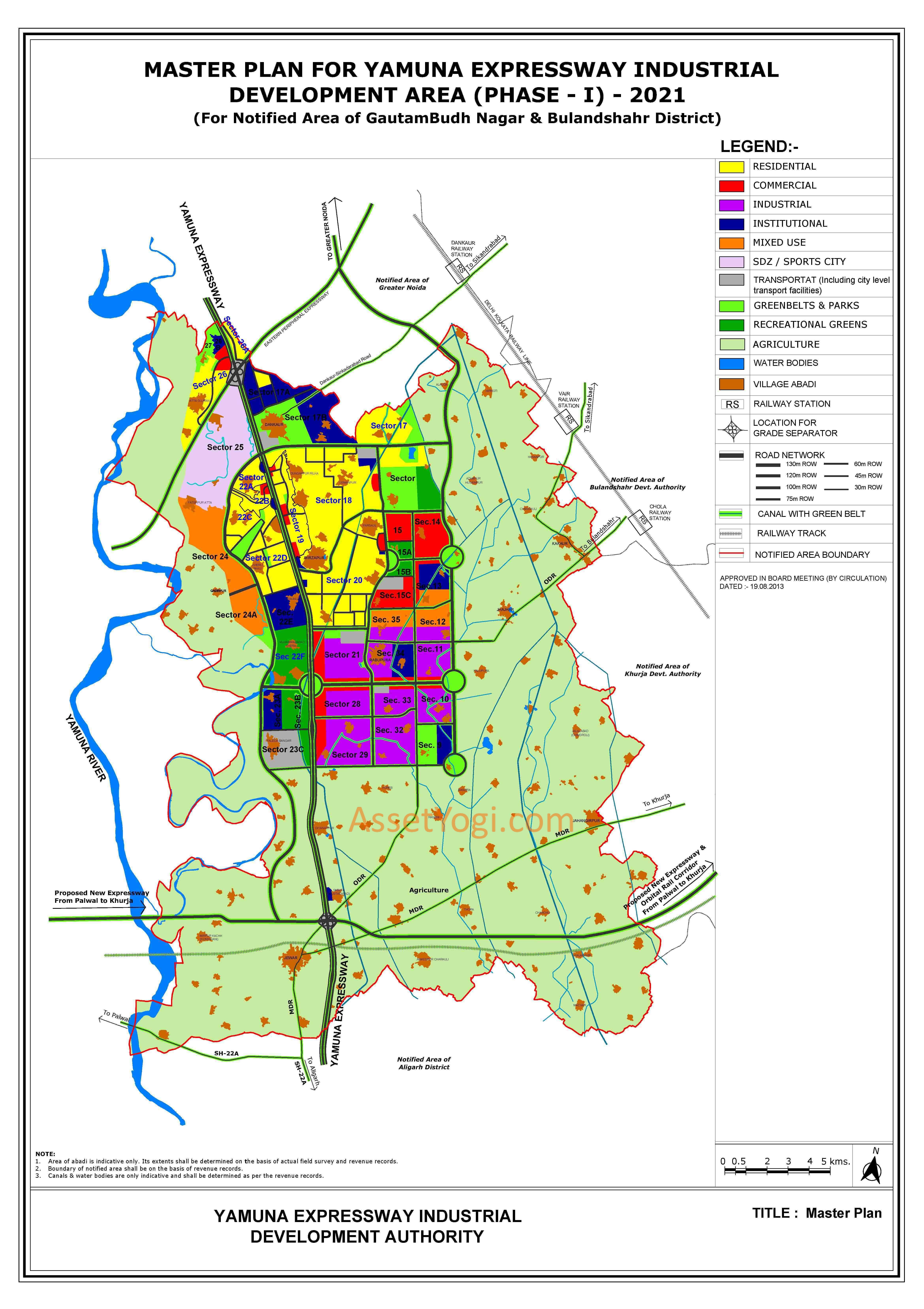 yamuna expressway master plan 2021 map