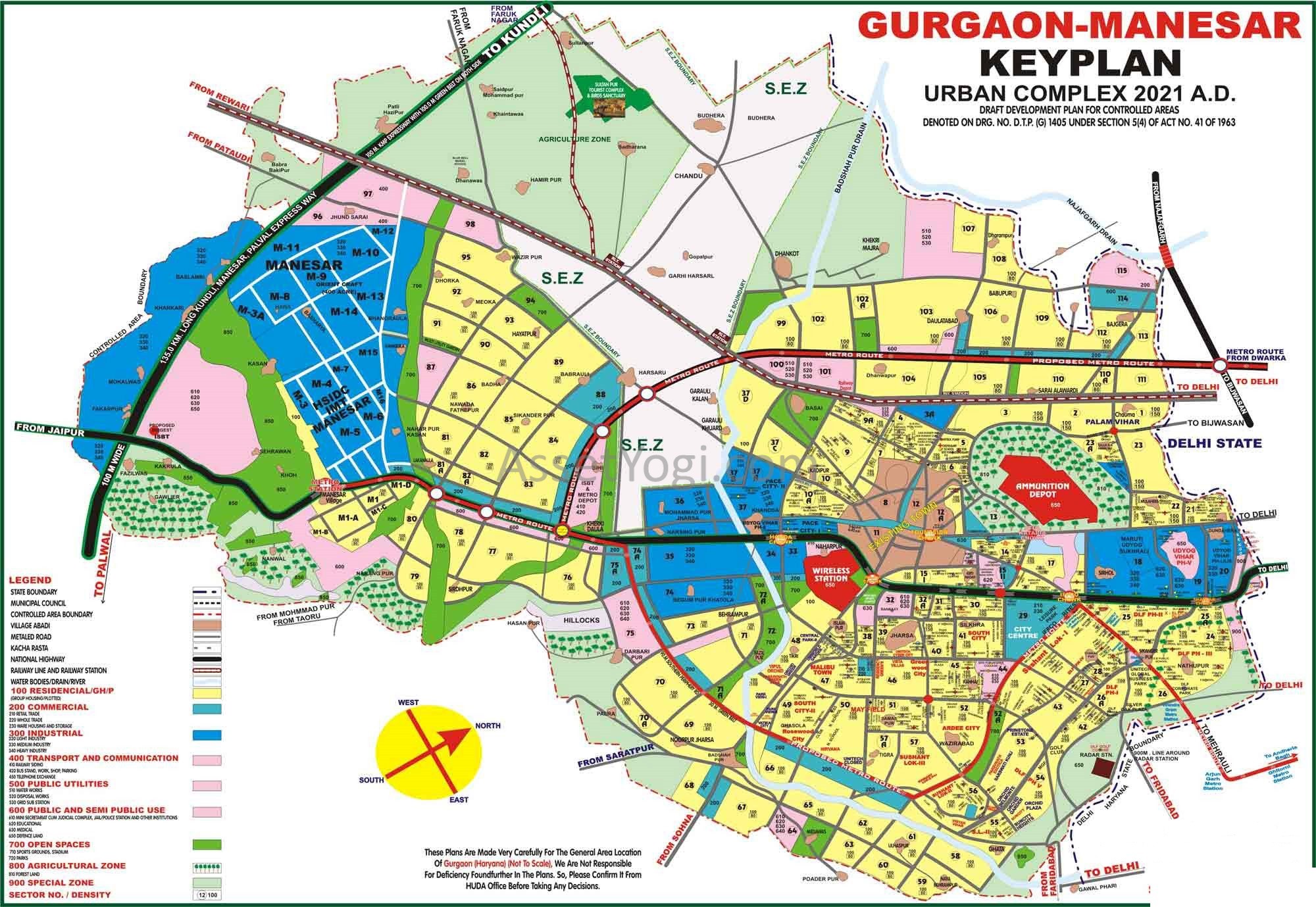 Gurgaon Master Plan 2031, 2025 & 2021 Map, Summary & Download!